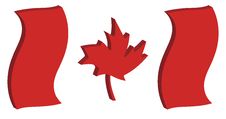 Dancing Canada Flag Stock Image