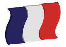 Dancing France Flag Royalty Free Stock Photo