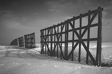 Perspective, Winter And Fence Stock Images Perspective, Winter And Fence Stock Images