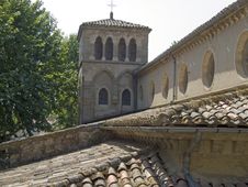 Church Below Carcassonne Stock Photos
