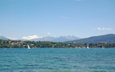 Yachting In Geneva Lake Royalty Free Stock Images Yachting In Geneva Lake Royalty Free Stock Images