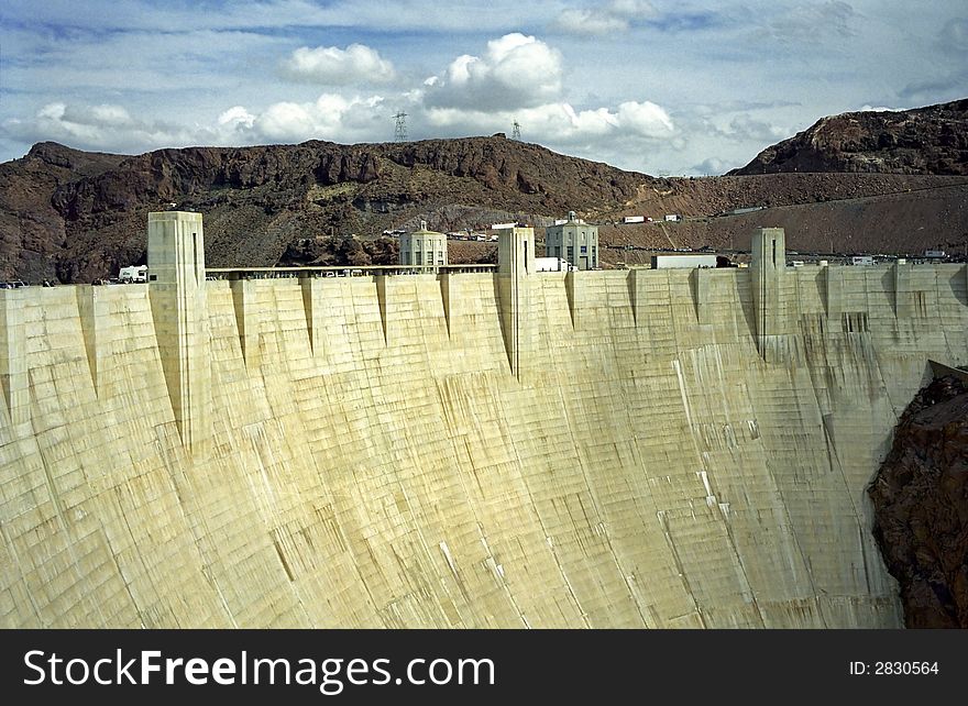 Hoover Dam as seen from the Nevada side