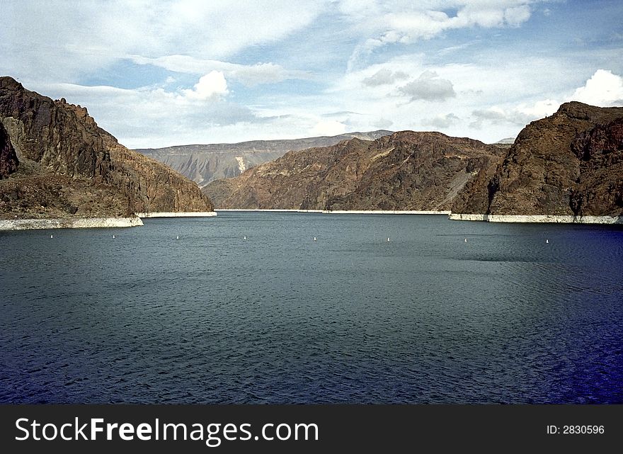 Lake mead as seen from the Hoover Dam