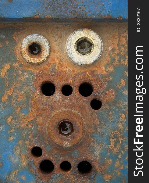Rusted machine face