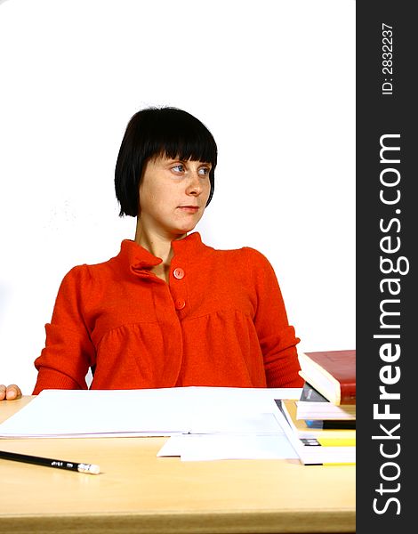 Female university student smiling and have some notebooks