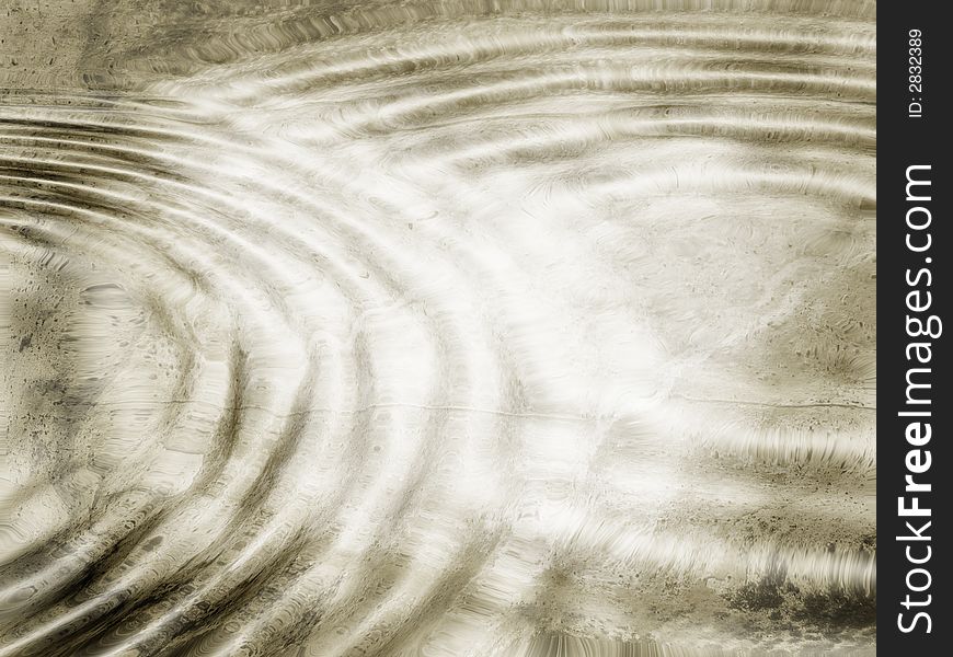 Rippling water with grunge background showing through