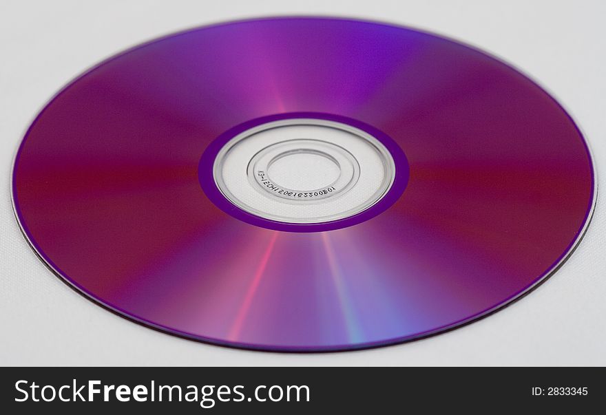 Close-up of a single dvd recordable. Close-up of a single dvd recordable