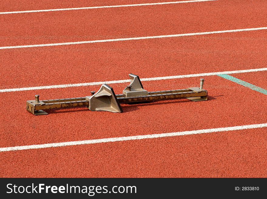 Starting Block for a racer at a track event