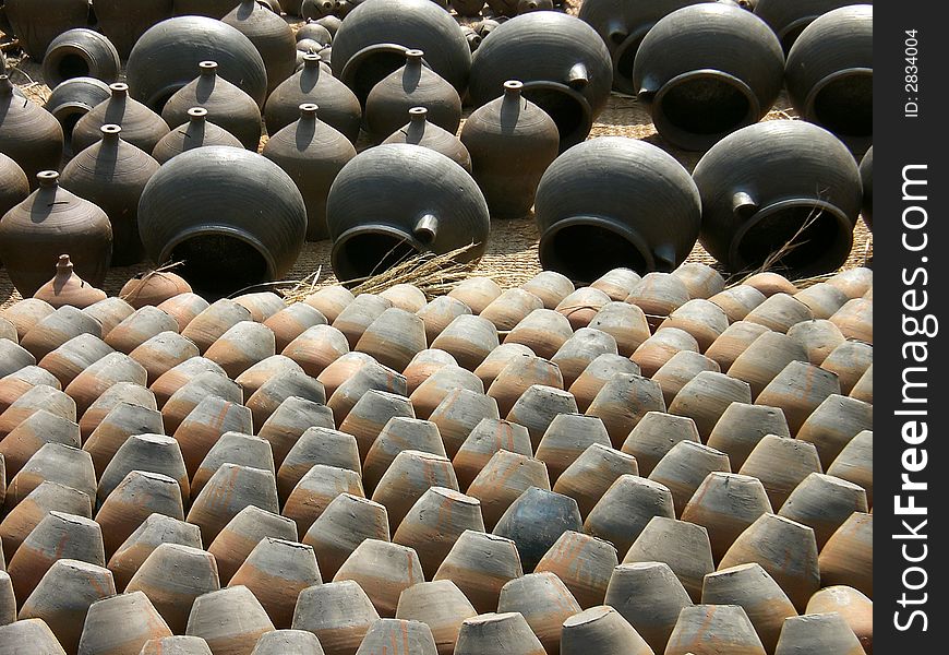 Pottery yard in Patan Durbar Square in Kathmandu, Nepal. Pottery yard in Patan Durbar Square in Kathmandu, Nepal