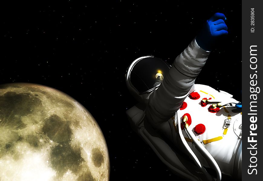 A conceptual image of spaceman or astronaut floating in space. A good conceptual image representing exploration. A conceptual image of spaceman or astronaut floating in space. A good conceptual image representing exploration