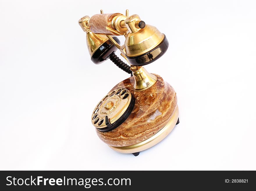 Old gold telephone