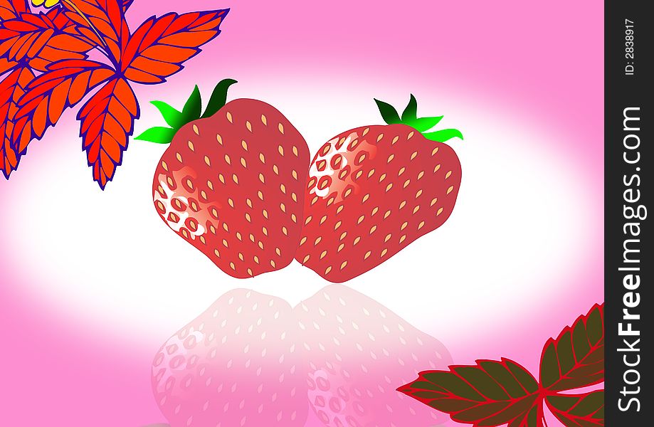 Strawberries In Pink