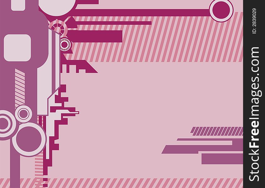 Abstract technical background in purple and rose colors. Abstract technical background in purple and rose colors.