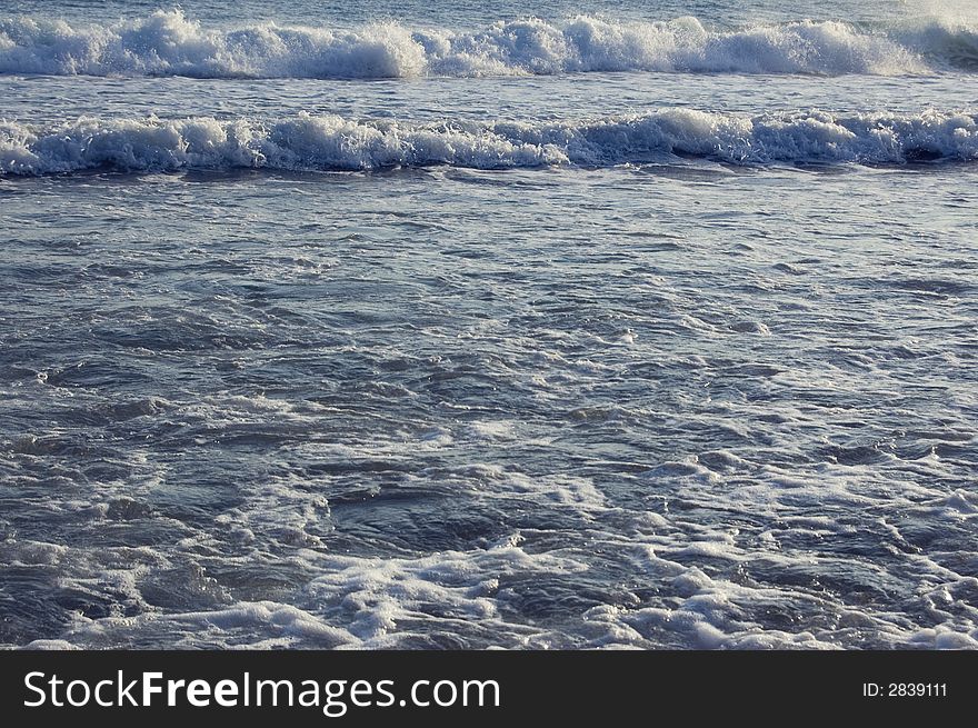 Blue sea with huge waves. Blue sea with huge waves