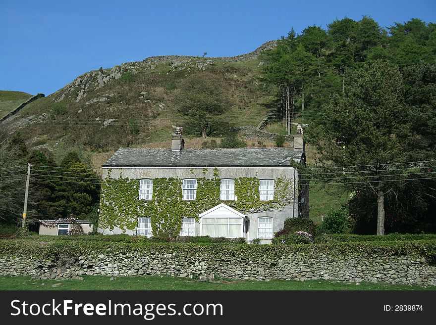 Remote country home set against the hills