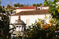 Medieval Houses In Ancient City Of Obidos, Portugal Stock Photography