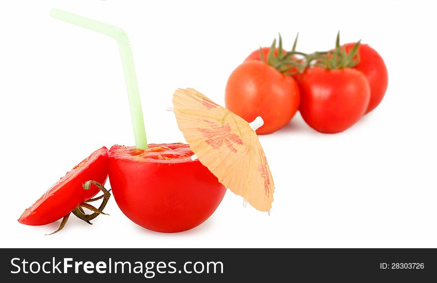 Creative Natural tomato and fresh juice. Creative Natural tomato and fresh juice