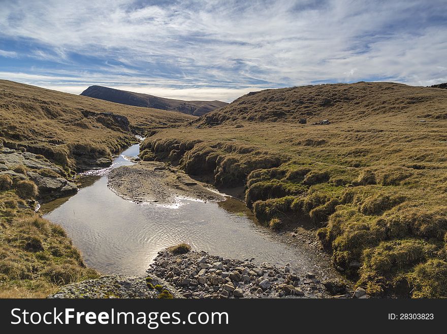 Small creek in sinaia mountains, romania