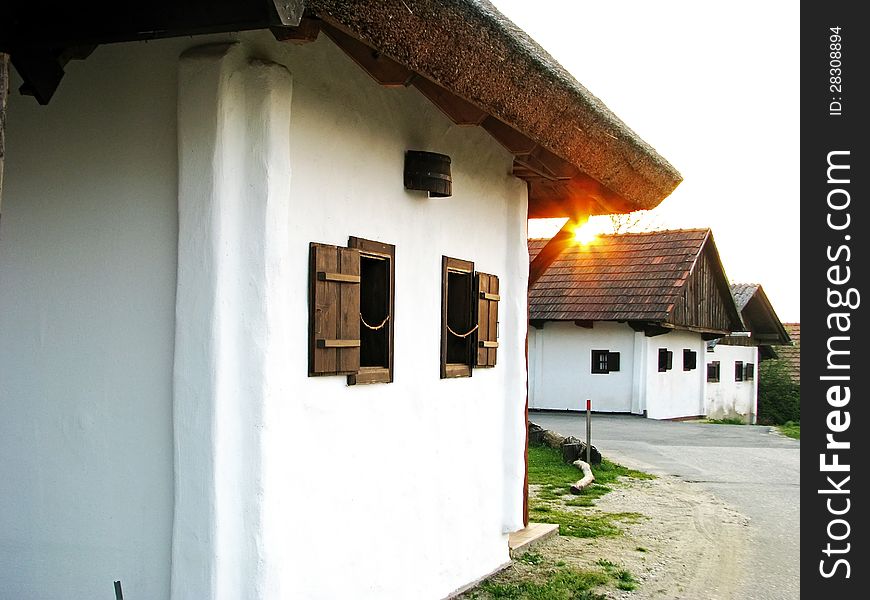 Old Pannonian House with straw covered