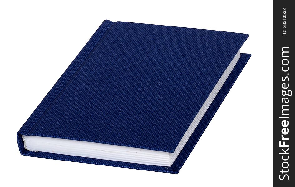 Blank blue book cover