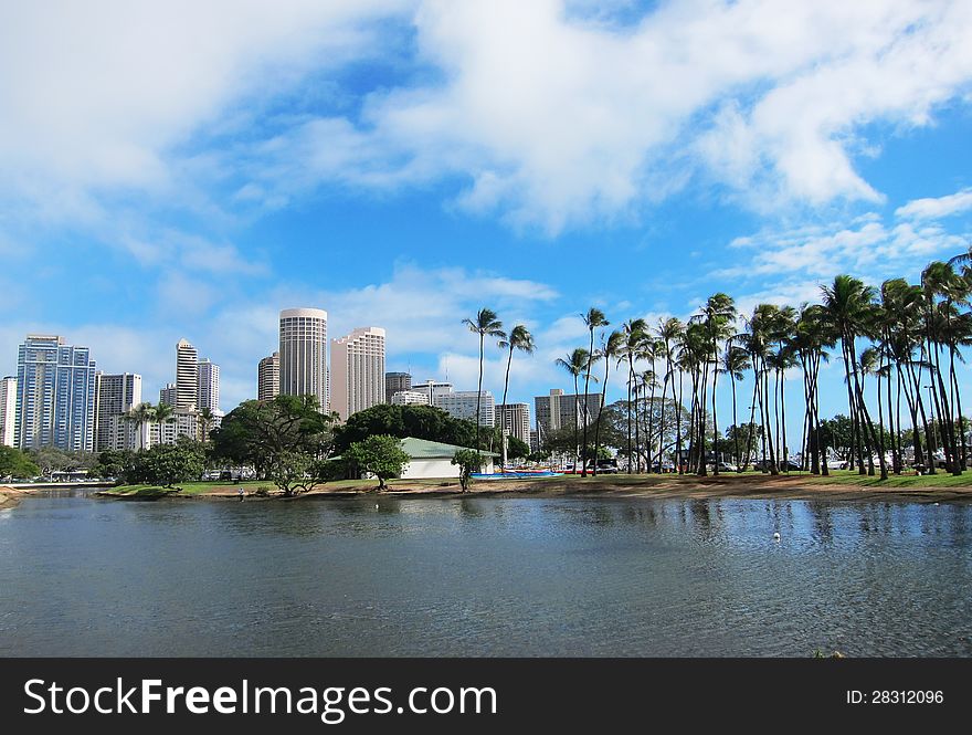 View on the Honolulu, the capital of Hawaii. View on the Honolulu, the capital of Hawaii