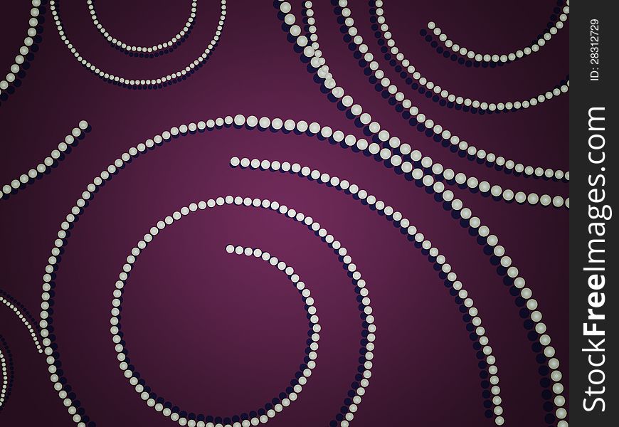Beads On Purple Background