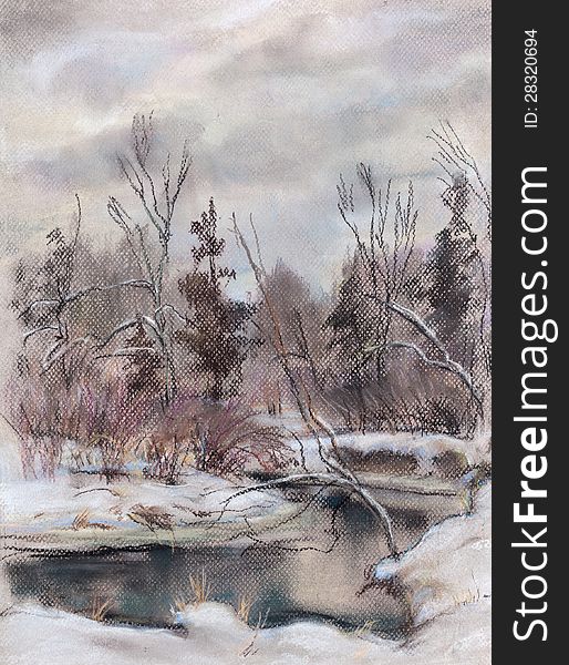 Stream in the winter