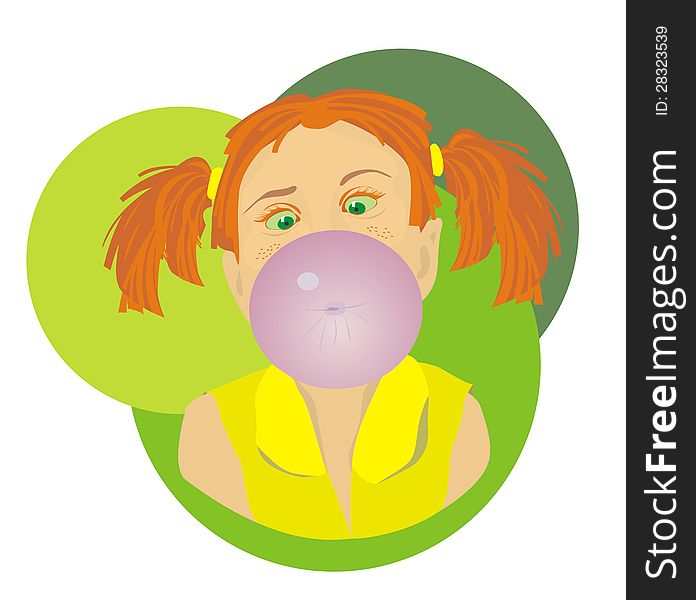Girl with a bubble gum