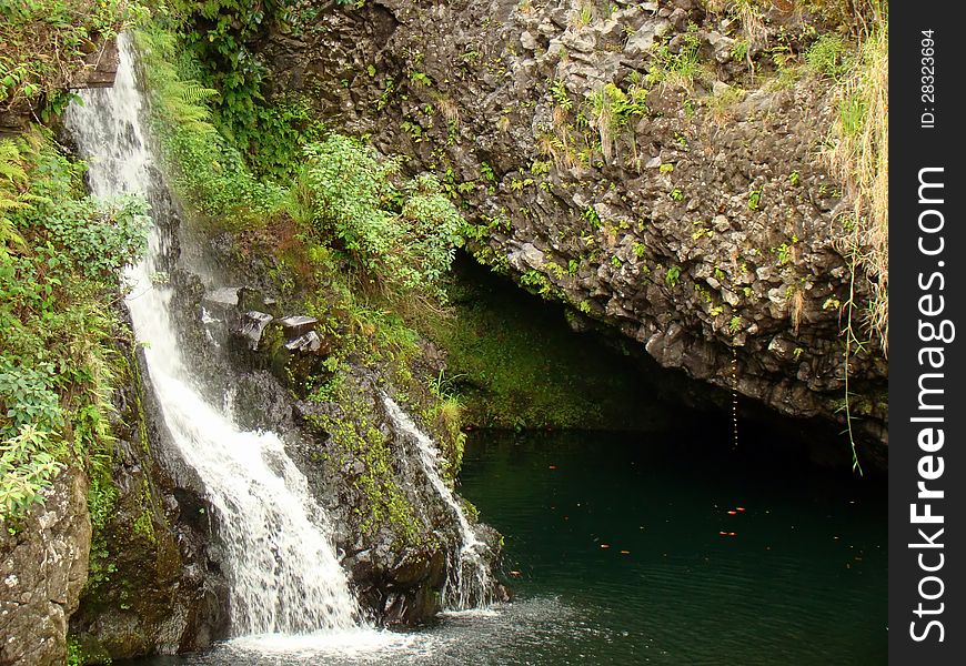 Makapipi Falls found on the road to Hana, Maui