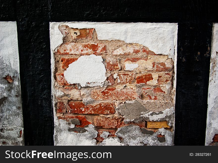 Grunge wall of an old house - Textured background