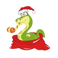 Chrismas Snake Symbol Of 2013 Year Stock Photography Chrismas Snake Symbol Of 2013 Year Stock Photography