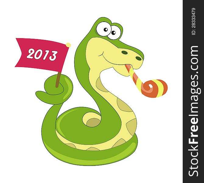 Snake symbol of 2013 year.