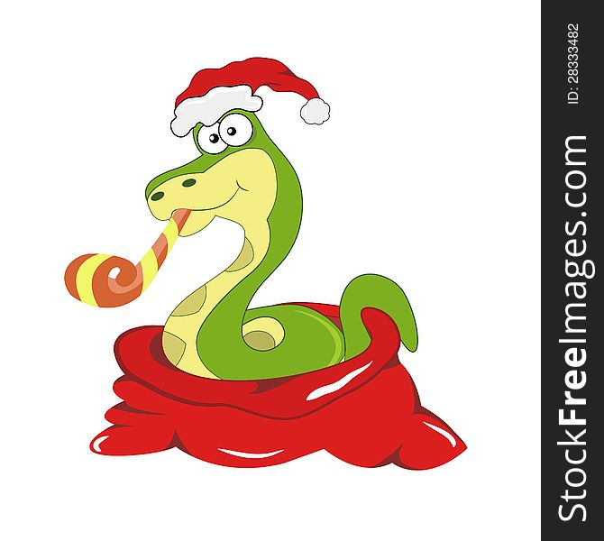 Chrismas snake symbol of 2013 year.