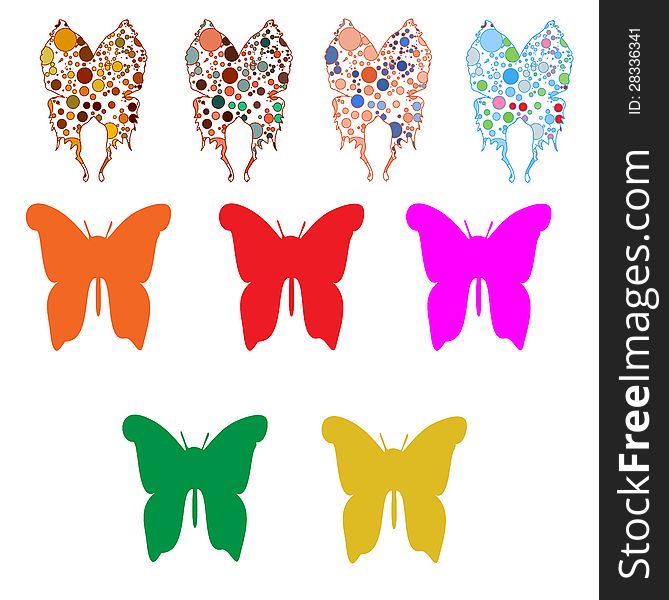 A Huge Set Color Butterfly