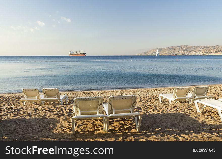 View on the Aqaba gulf in Eilat