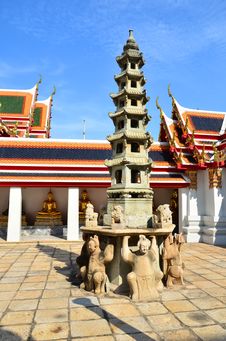 Pagoda Of Thai S Temple Royalty Free Stock Image