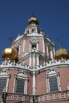 Moscow. Church Holy Virgin Protection Royalty Free Stock Image