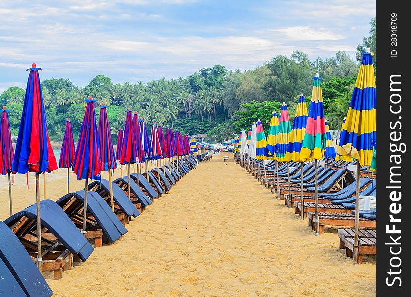 The atmosphere on Surin beach in the morning without tourist. The atmosphere on Surin beach in the morning without tourist