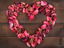 Flower Petals Forming A Heart Shape Royalty Free Stock Photo Flower Petals Forming A Heart Shape Royalty Free Stock Photo