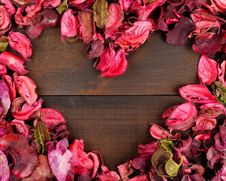 Flower Petals Forming A Heart Shape Stock Photography Flower Petals Forming A Heart Shape Stock Photography