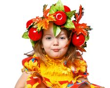 Portrait Of A Girl In A Wreath Stock Photos Portrait Of A Girl In A Wreath Stock Photos
