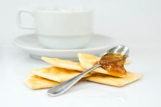 Saltine Crackers And Jam Royalty Free Stock Photography Saltine Crackers And Jam Royalty Free Stock Photography