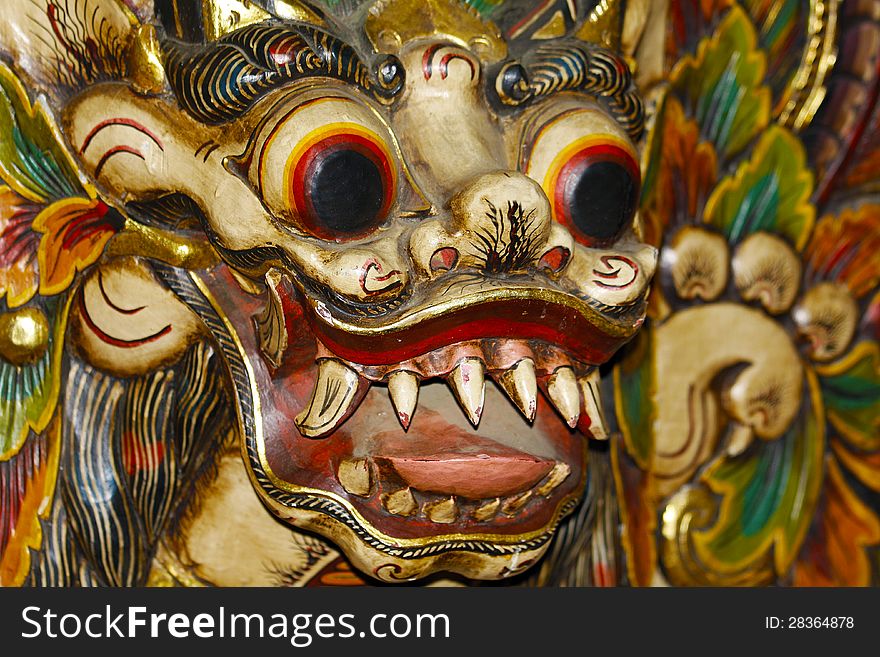 Asian God is depicted as a mask
