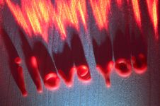 Sign Of Love In The Light Of The Laser Stock Photography Sign Of Love In The Light Of The Laser Stock Photography