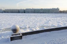 Frozen Neva River Stock Photo Frozen Neva River Stock Photo
