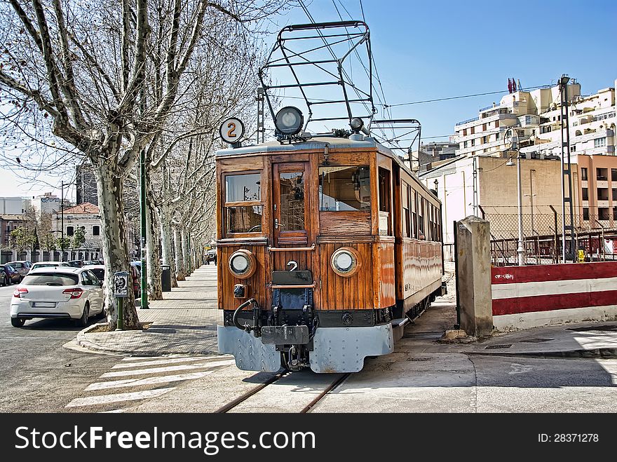 Vintage Soller train in Majorca (Spain)