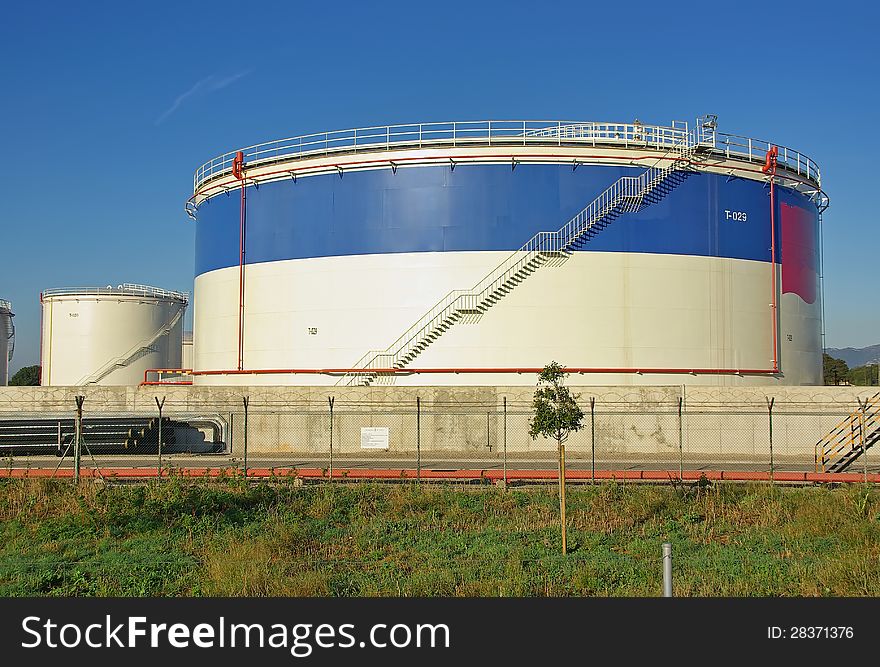 Big tanks used to store fuel. Big tanks used to store fuel