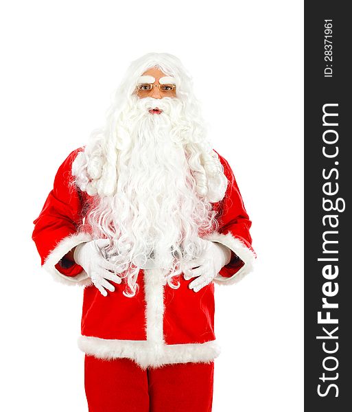 Isolated Santa Claus on white background