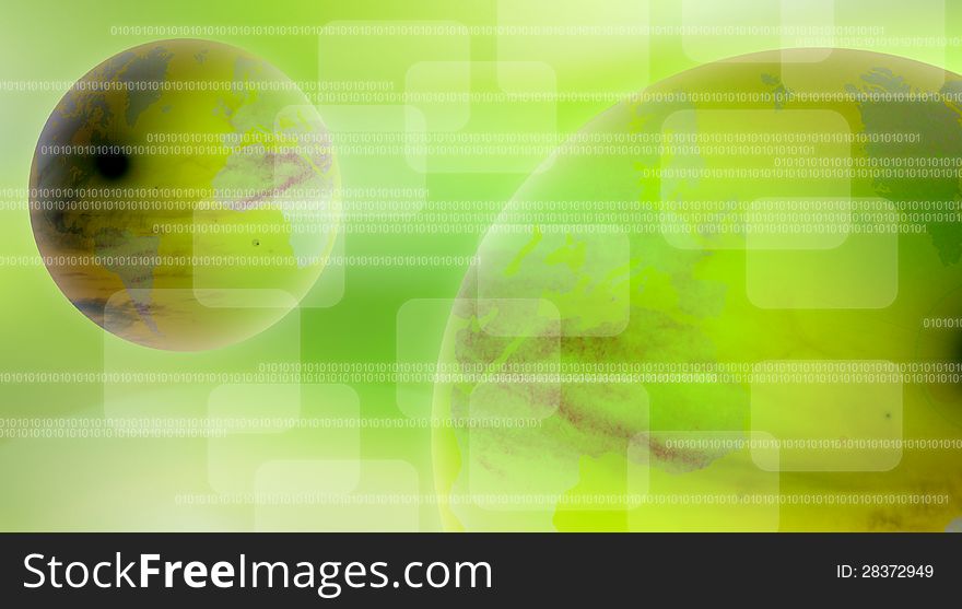 Abstract world technology background