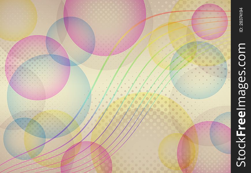 Colorful bubbles background